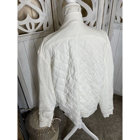 Good Man Brand Cream White Men’s Full Zip Quilted Sweater Jacket Size XXL - Picture 2 of 8